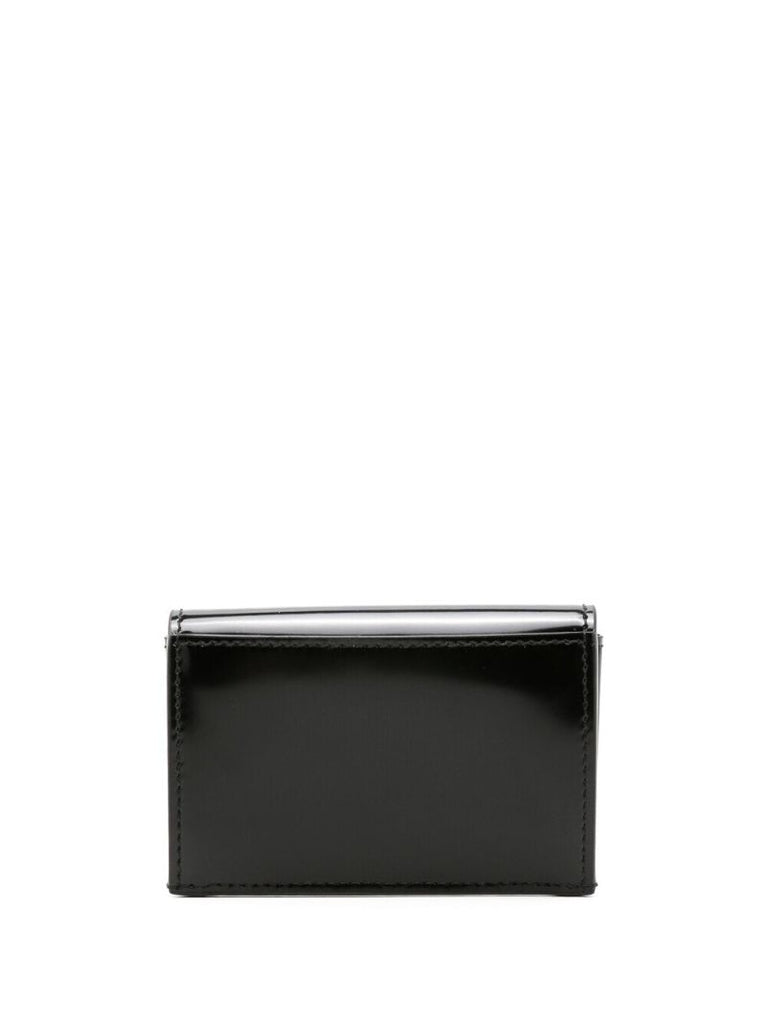 Black Gancini Lock Leather Wallet