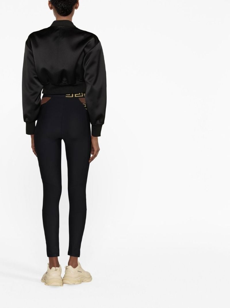 Black La Greca  Leggings