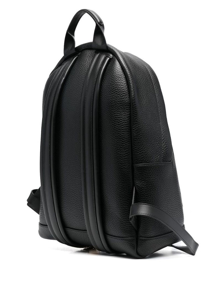 Black Buckley Grained-leather Backpack