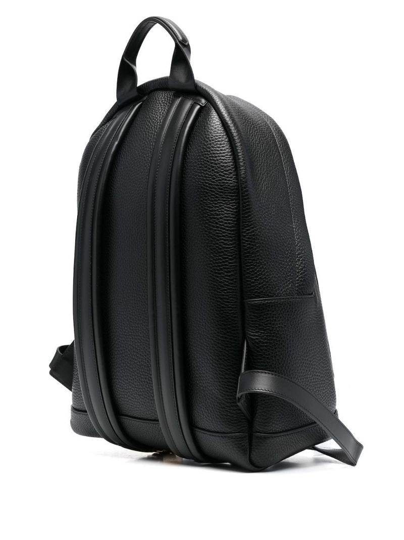 Black Buckley Grained-leather Backpack
