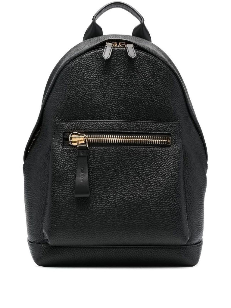 Black Buckley Grained-leather Backpack