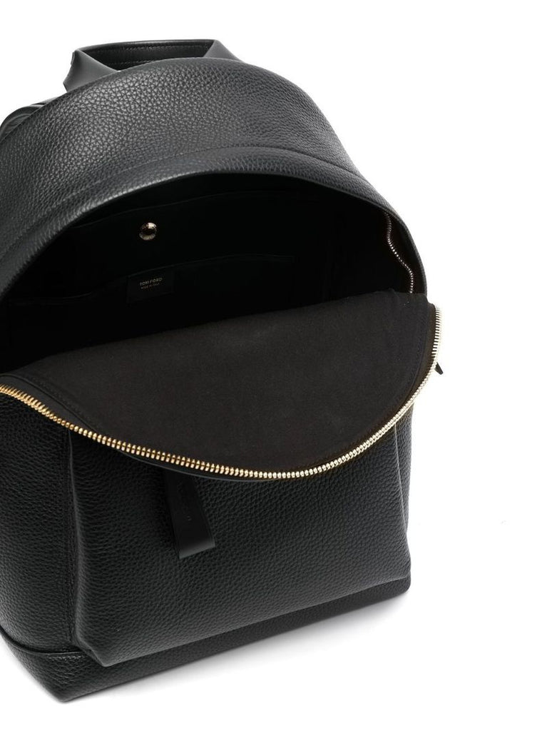 Black Buckley Grained-leather Backpack