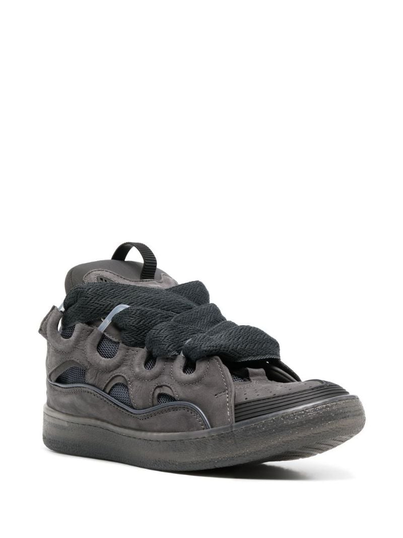 Grey Curb Oversized Laces Sneakers