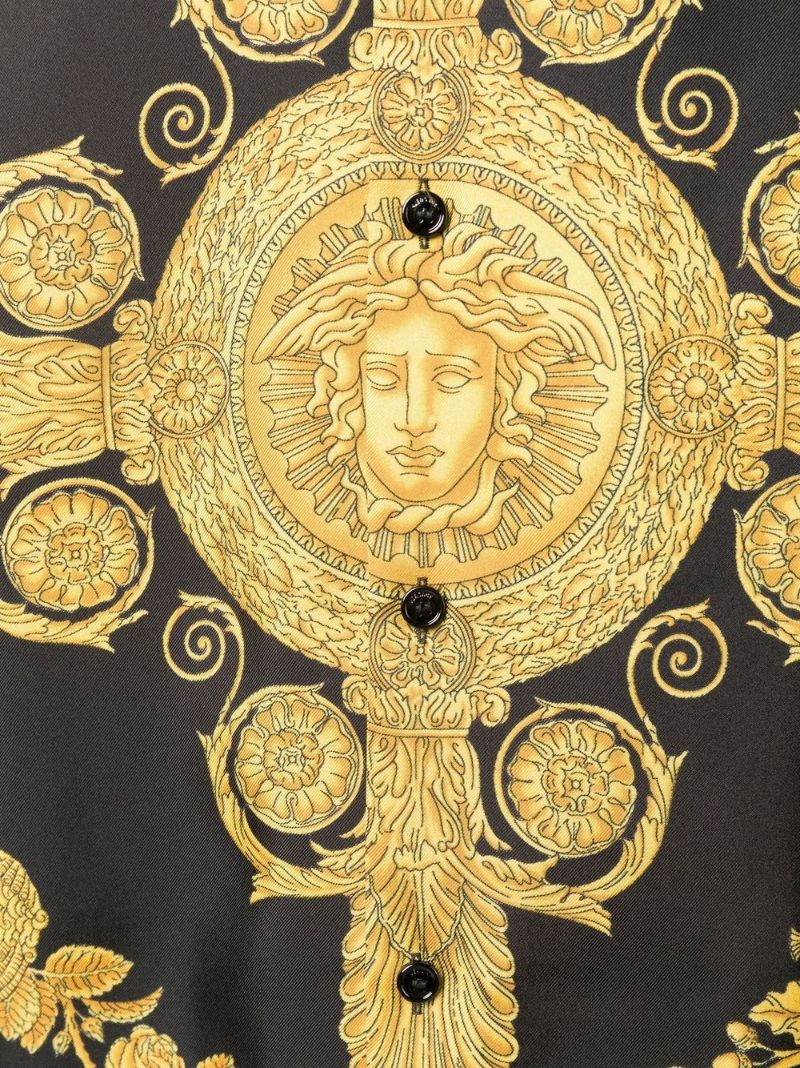 Black Mask Baroque Silk Shirt