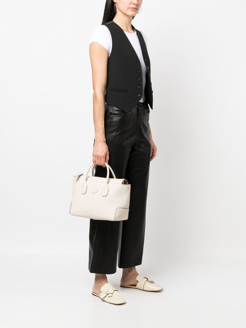 Neutral Leather Tote Bag