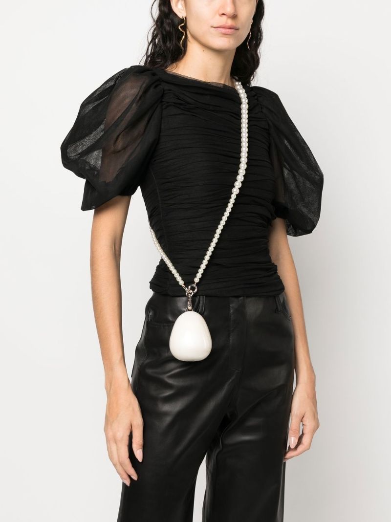 Neutral Micro Egg Cross Body Bag