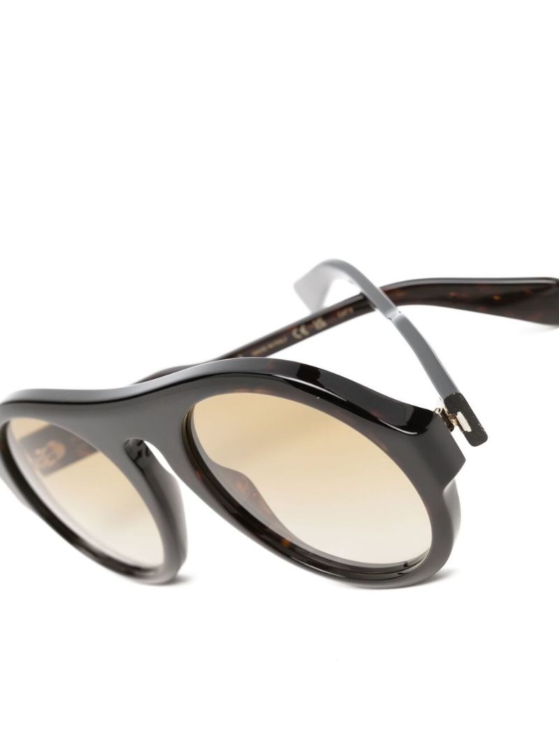 Black Pilot-frame Sunglasses