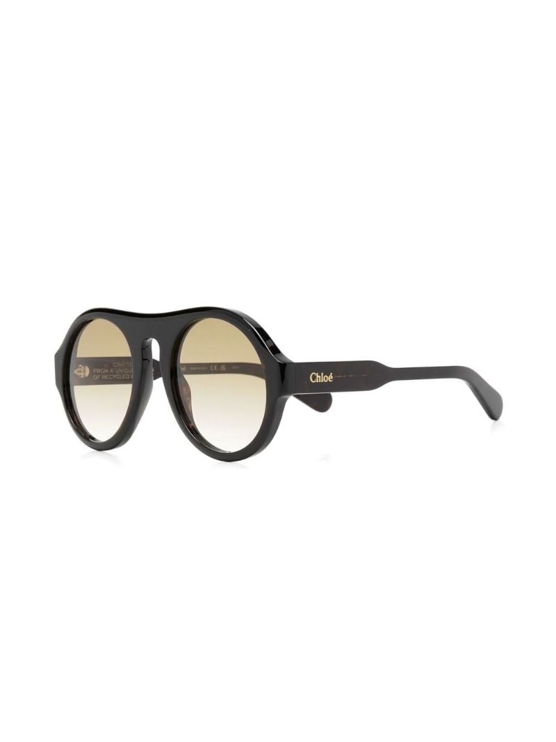 Black Pilot-frame Sunglasses