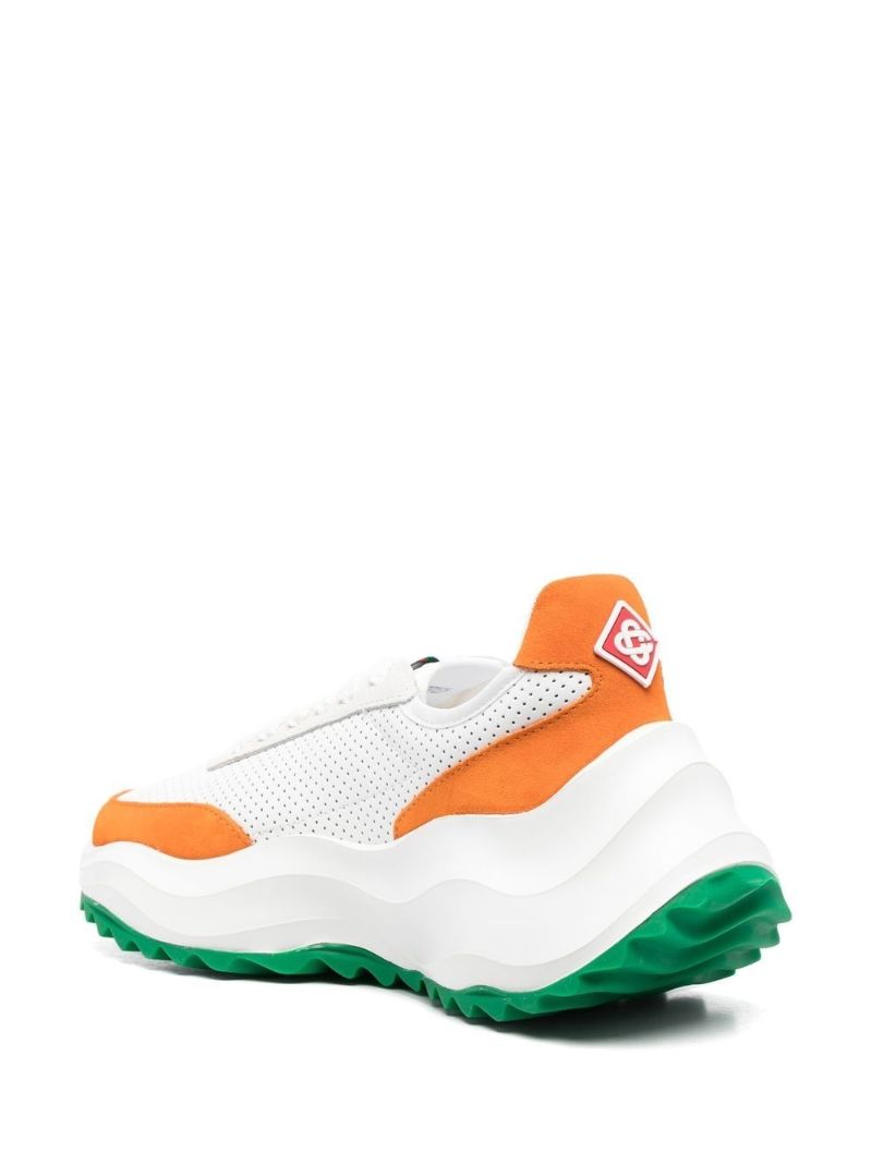 White Atlantis Leather Sneakers