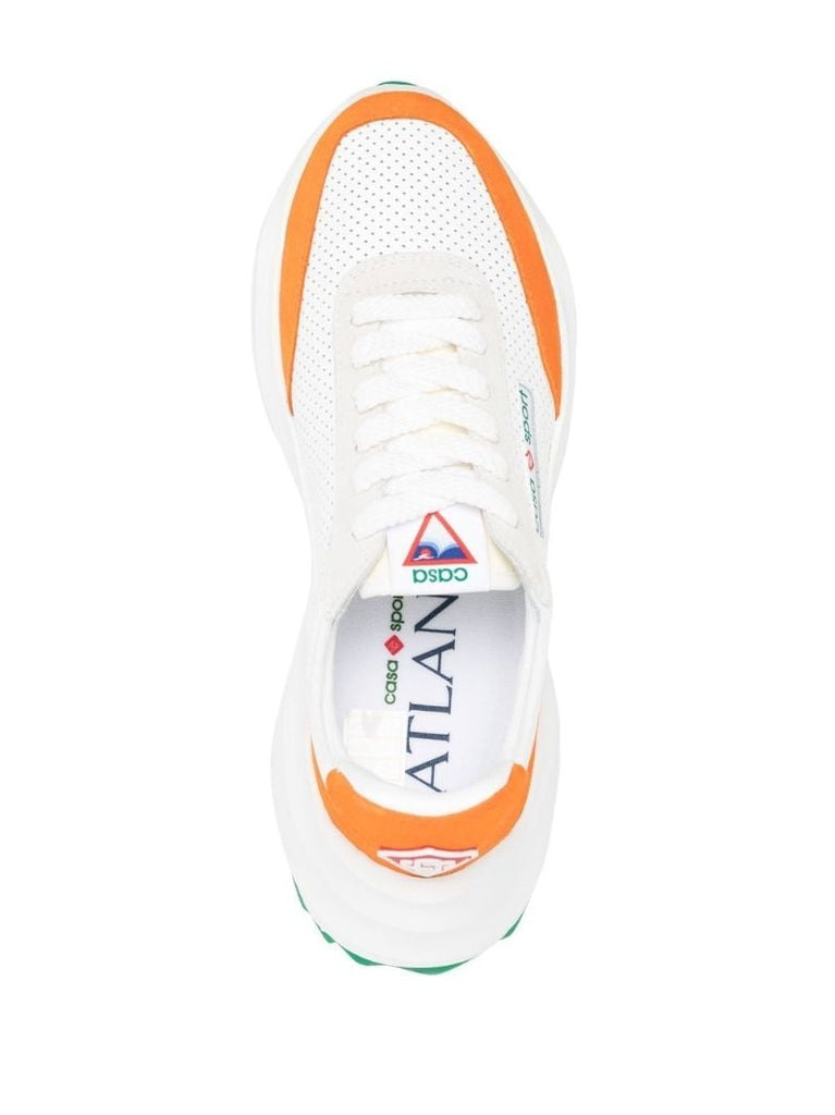 White Atlantis Leather Sneakers