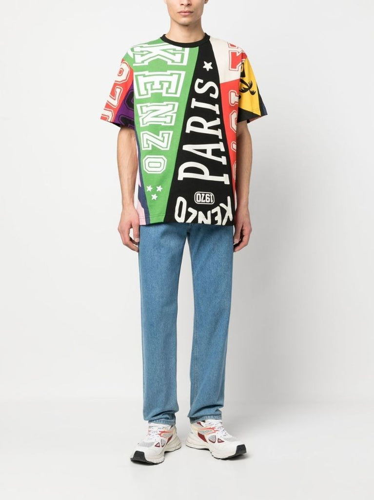Green Kenzo Flag Print T-shirt