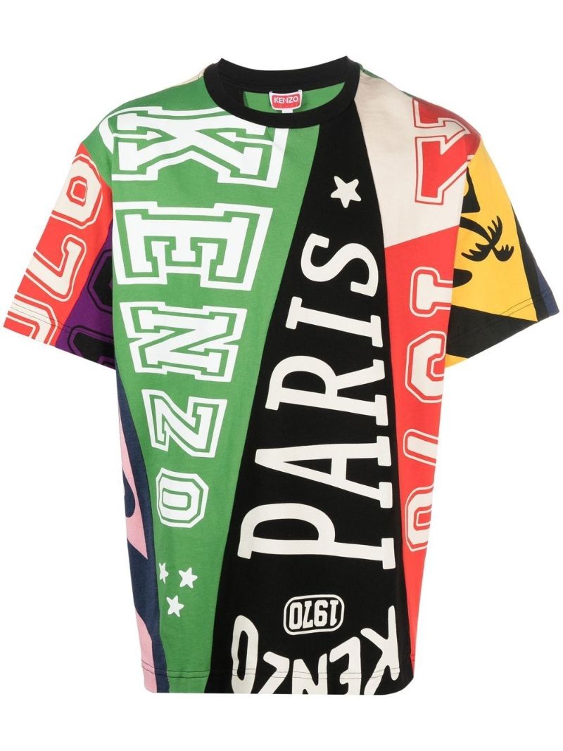 Green Kenzo Flag Print T-shirt