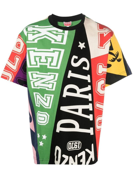 Green Kenzo Flag Print T-shirt