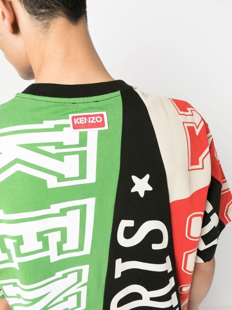 Green Kenzo Flag Print T-shirt