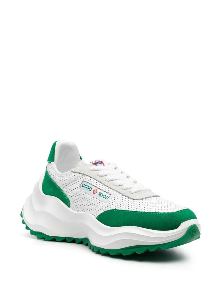 White Atlantis Leather Sneakers