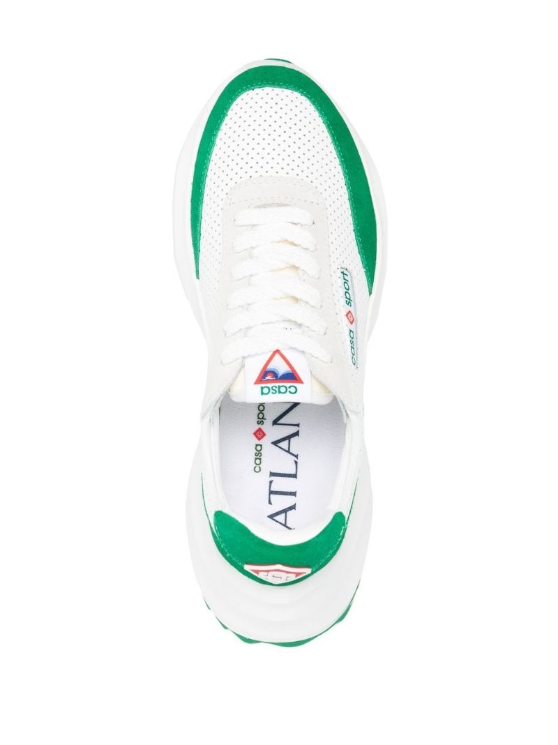 White Atlantis Leather Sneakers