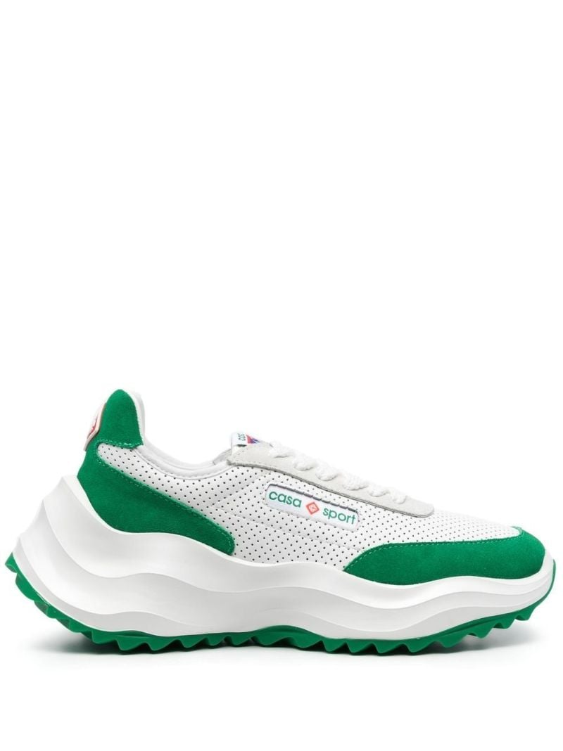 White Atlantis Leather Sneakers