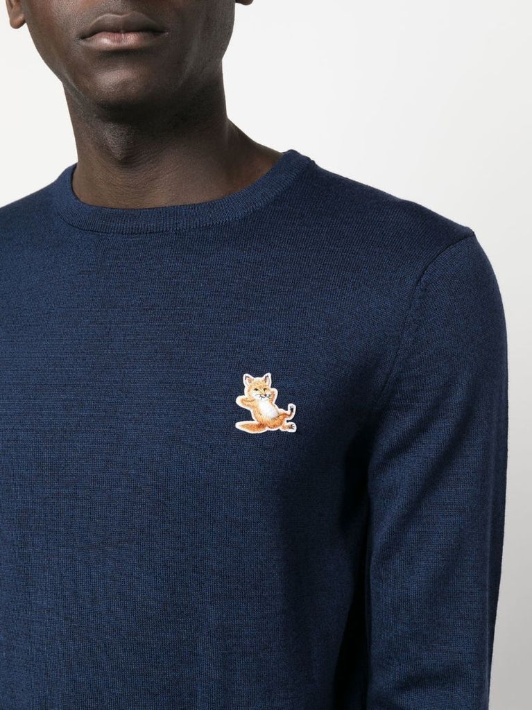 Blue Fox Patch Wool Sweater