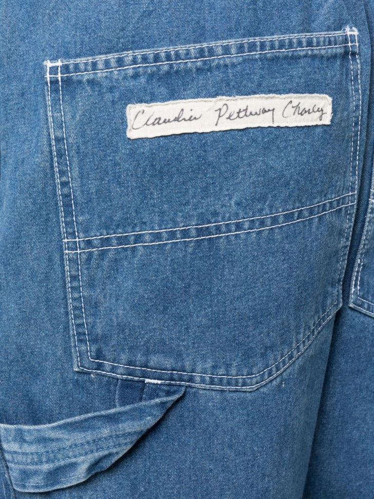 X Gee's Bend Blue Patch-detailing Loose-fit Jeans