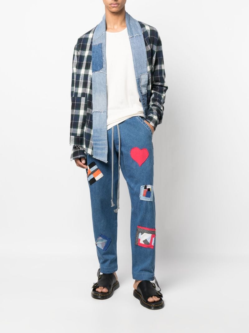 X Gee's Bend Blue Patch-detailing Loose-fit Jeans