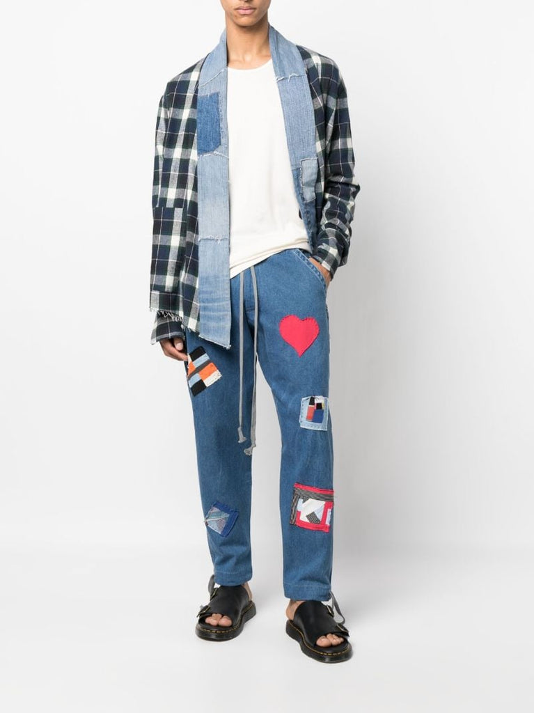 X Gee's Bend Blue Patch-detailing Loose-fit Jeans