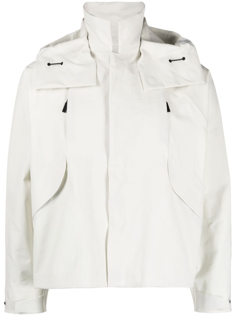 Neutral Double Cloth Hooded Jacket