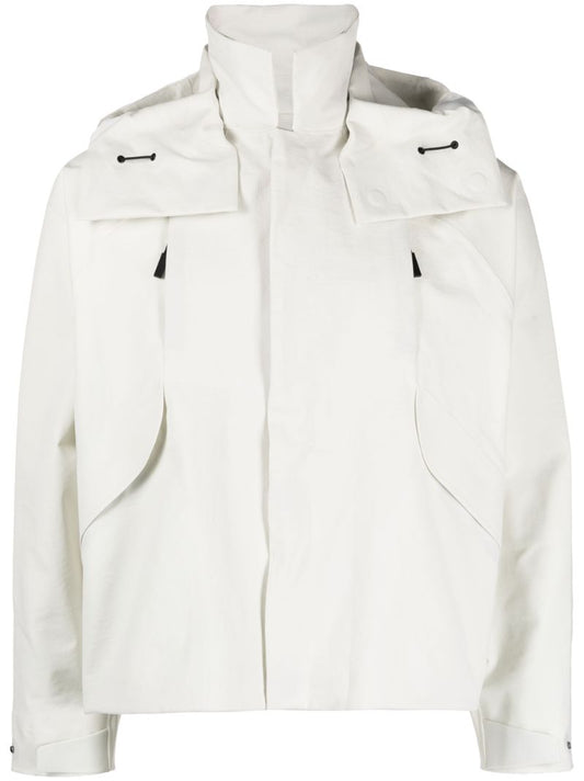 Neutral Double Cloth Hooded Jacket