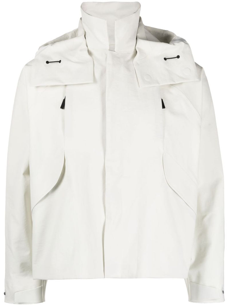 Neutral Double Cloth Hooded Jacket