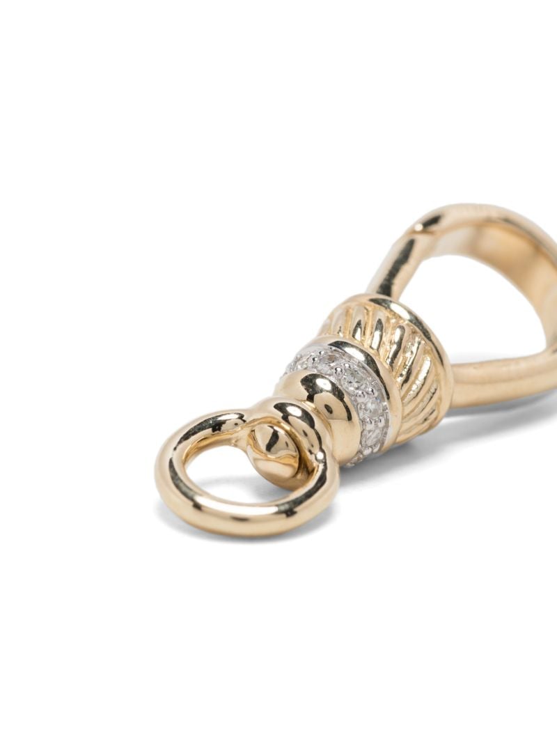 14k Yellow Gold Diamond Albert Clip Pendant