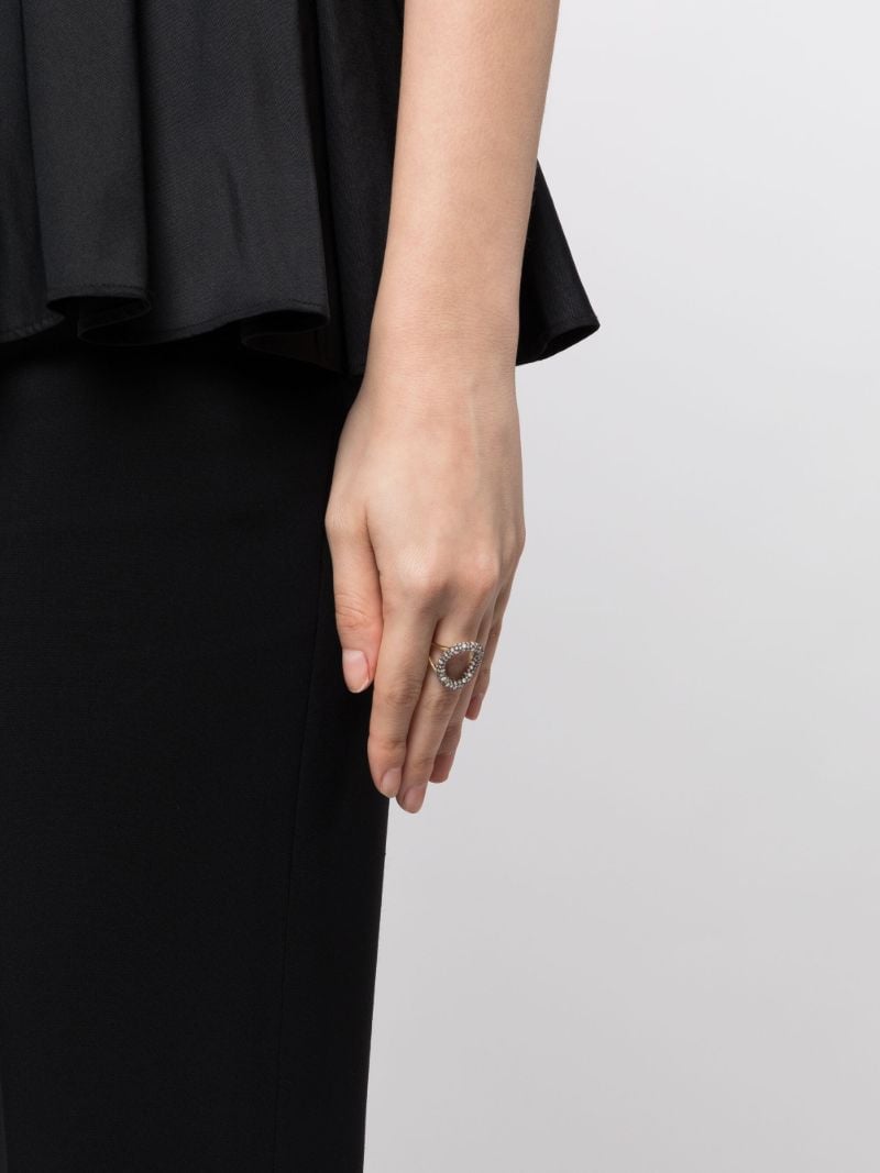 14k Yellow Gold Signature Diamond PavÃ_x0083_Â© Oval Ring
