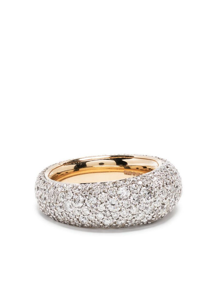 14k Yellow Gold Signature Diamond PavÃ_x0083_Â© BombÃ_x0083_Â© Ring
