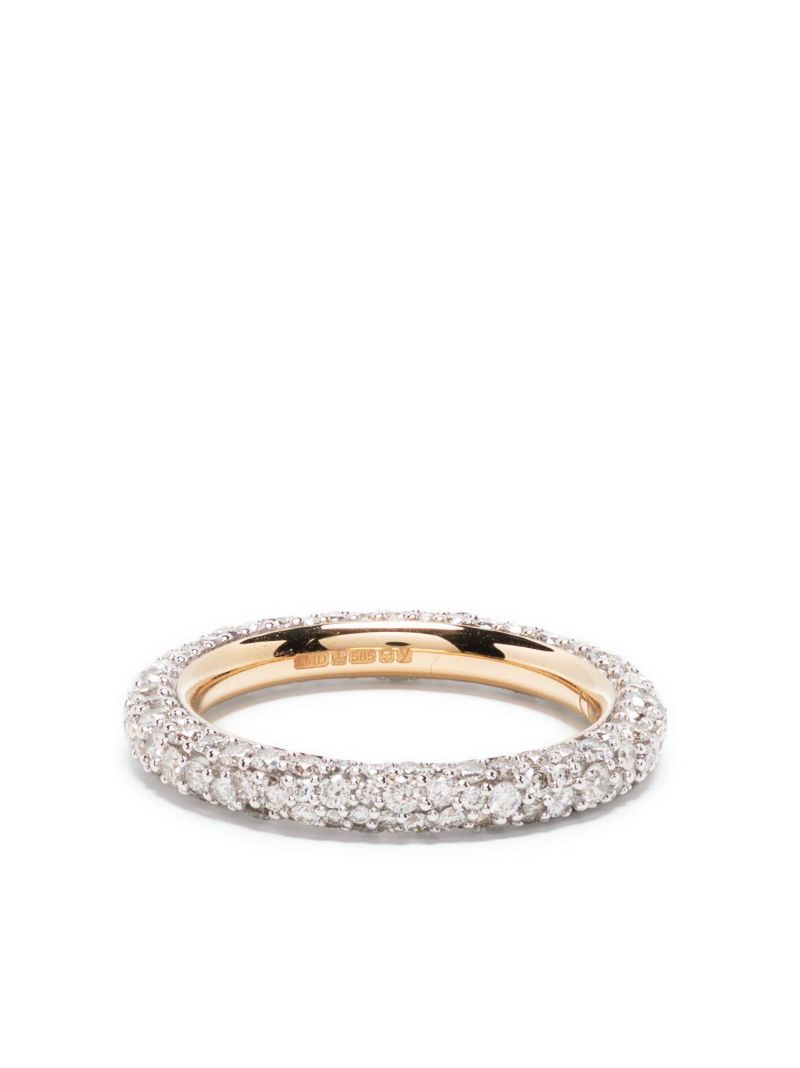 14k Yellow Gold Diamond PavÃ_x0083_Â© Eternity Ring