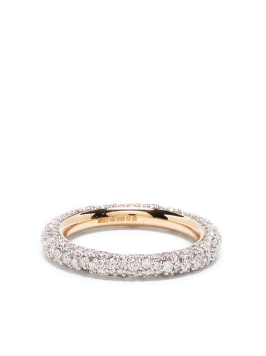 14k Yellow Gold Diamond PavÃ_x0083_Â© Eternity Ring