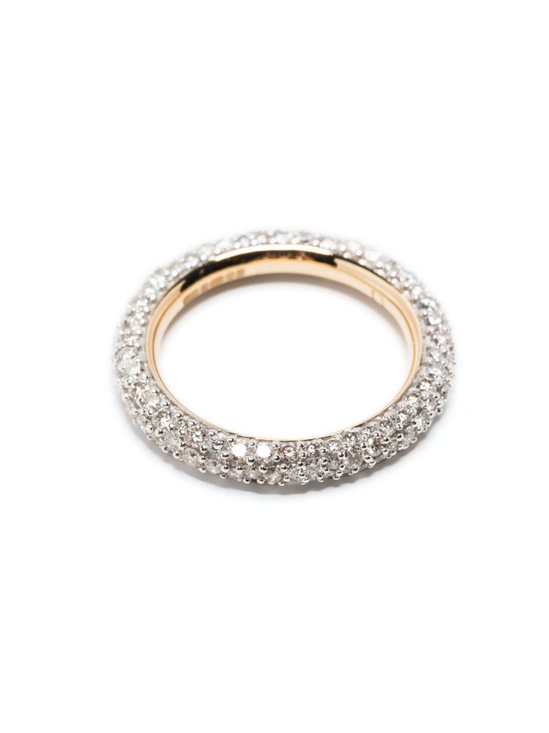 14k Yellow Gold Diamond PavÃ_x0083_Â© Eternity Ring