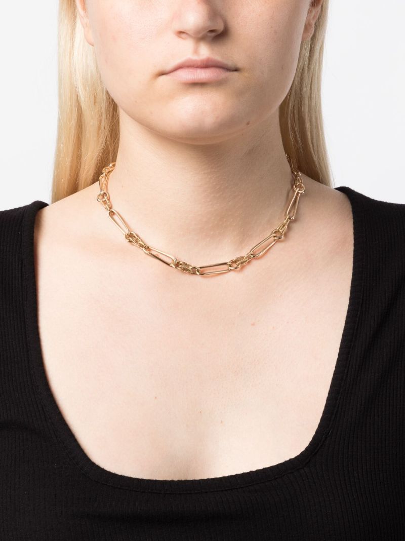 14k Yellow Gold Twist Link Chain Necklace