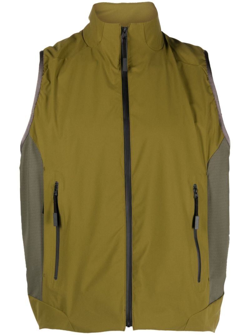 Green Backpack Zip-up Gilet