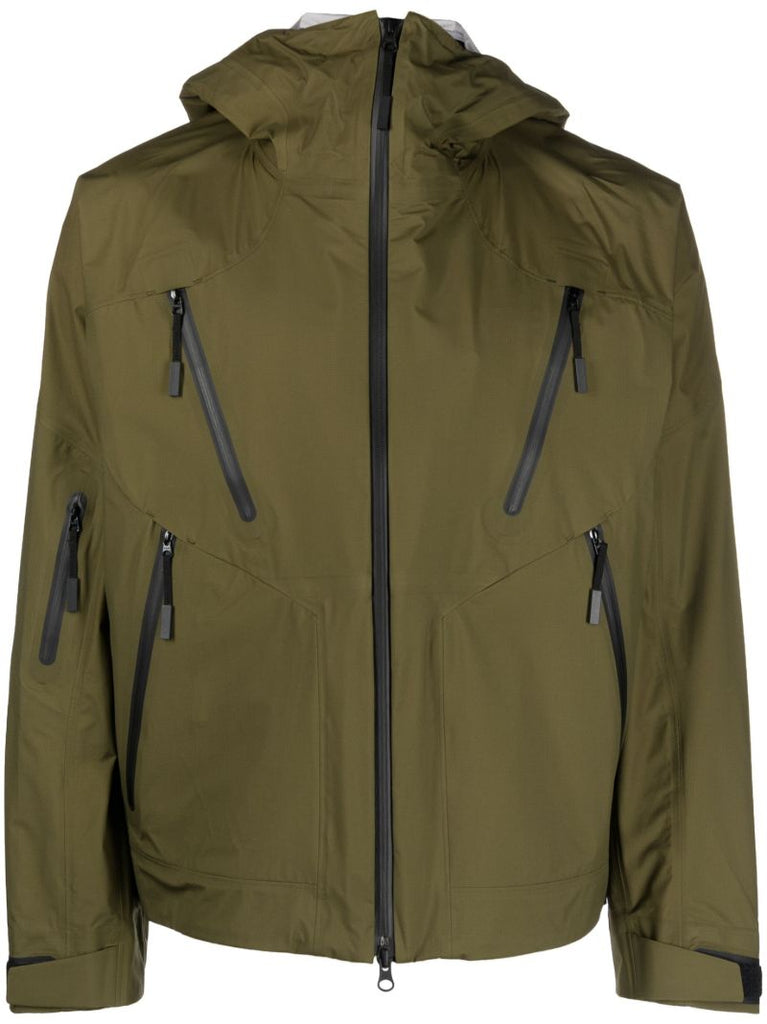 Green Pertex Shieldair 3l Hooded Jacket