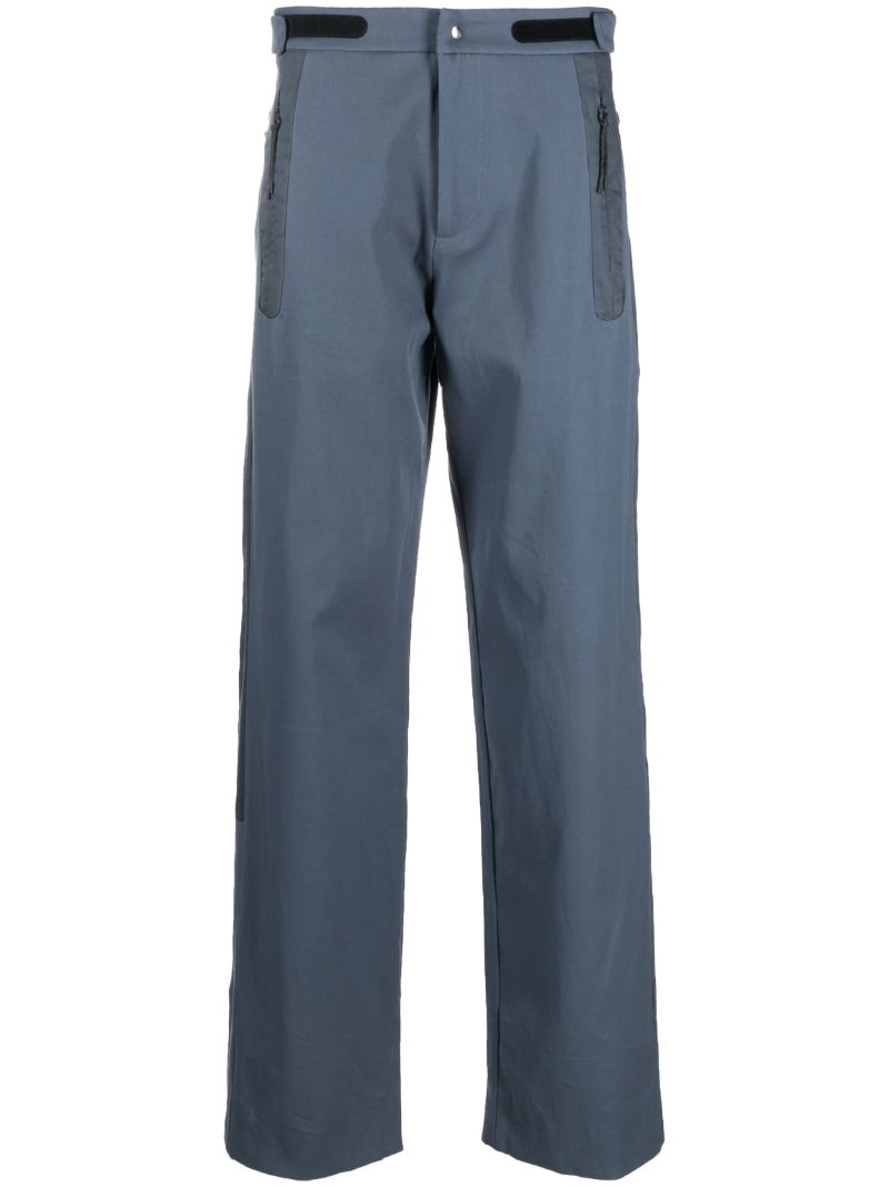 Blue Delwa Wide-leg Cotton Trousers