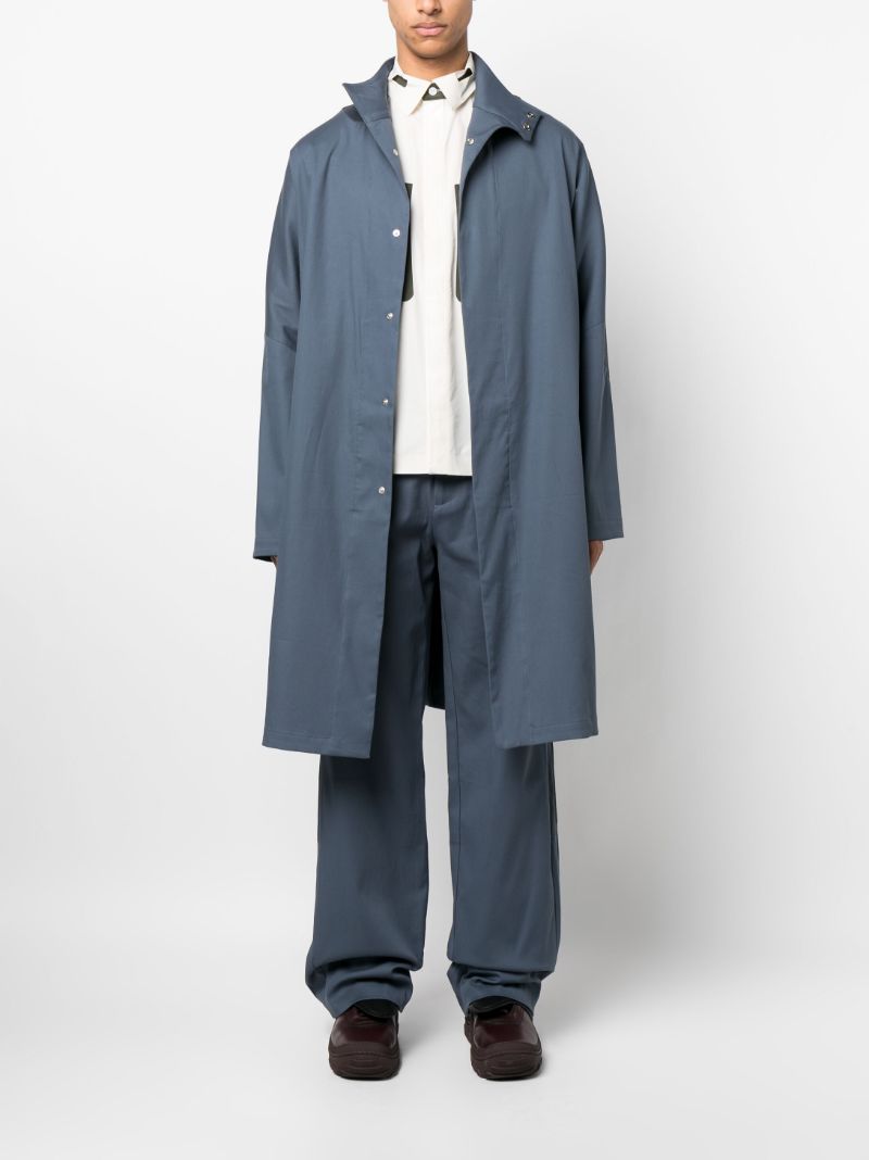Blue Delwa Wide-leg Cotton Trousers