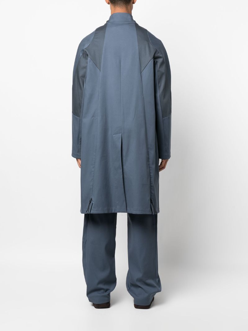 Blue Split Trench Coat