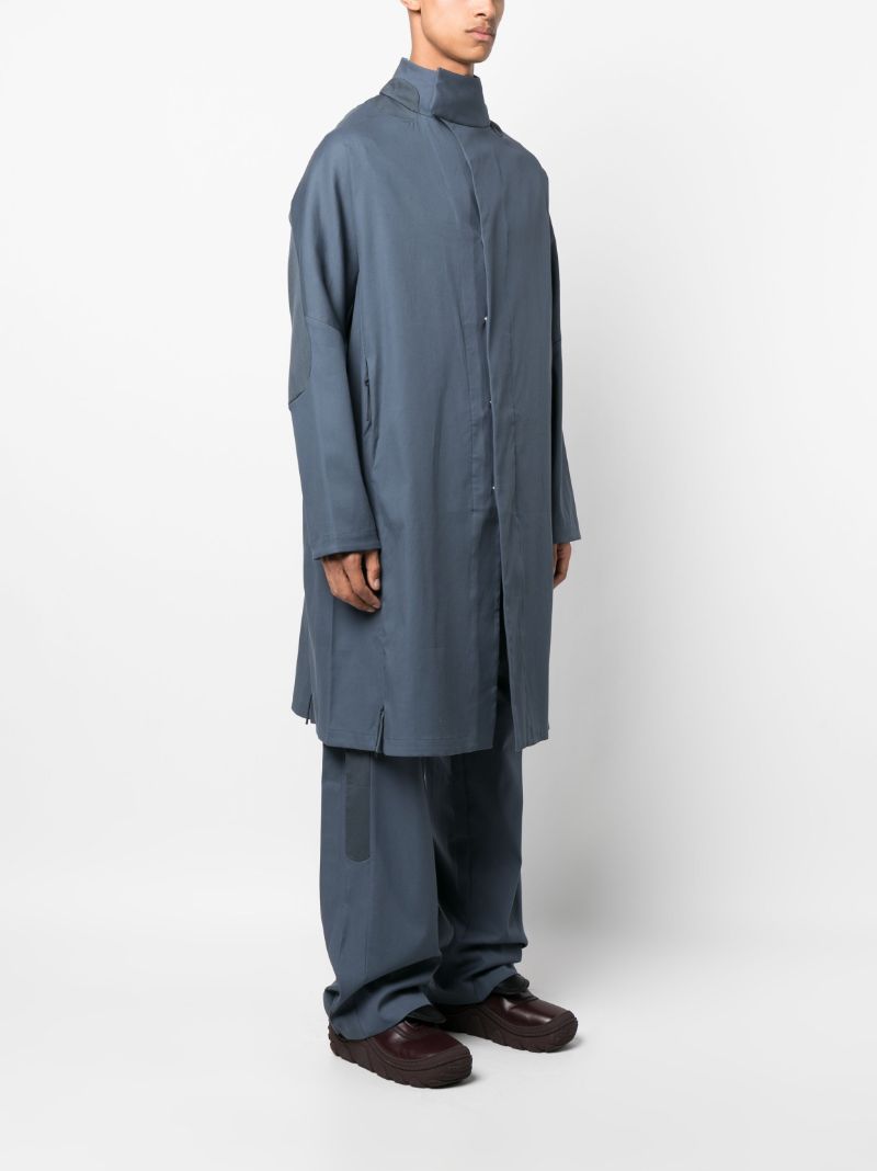 Blue Split Trench Coat