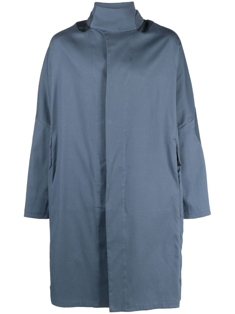 Blue Split Trench Coat