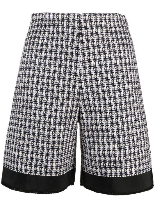 Black Tweed Tailored Shorts