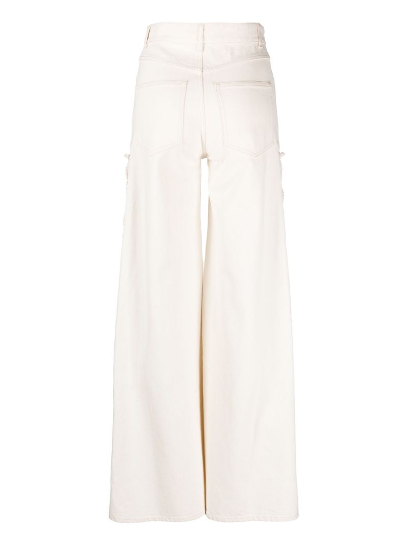 White Rave Wide-leg Jeans