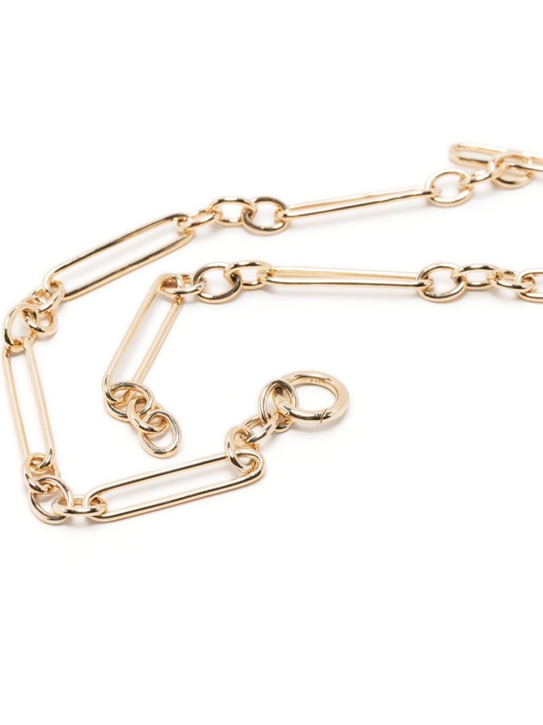 14k Yellow Gold Trombone Link Chain Necklace