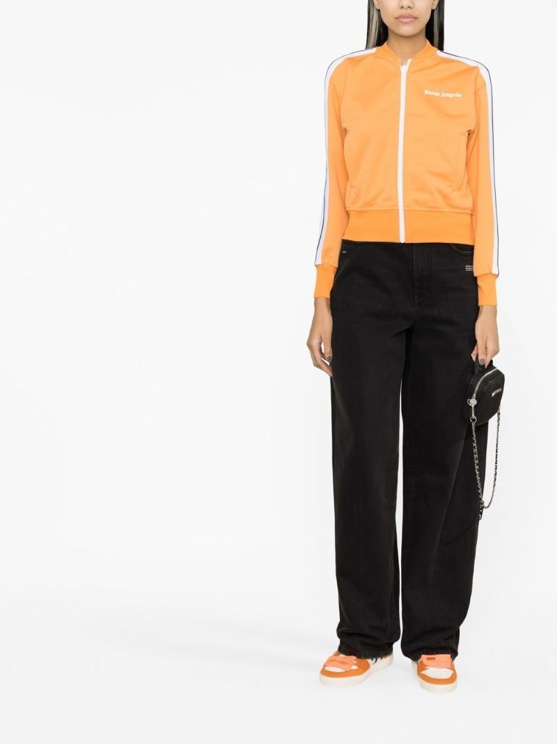 Orange Logo Print Track Jacket