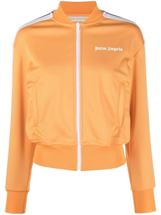 Orange Logo Print Track Jacket