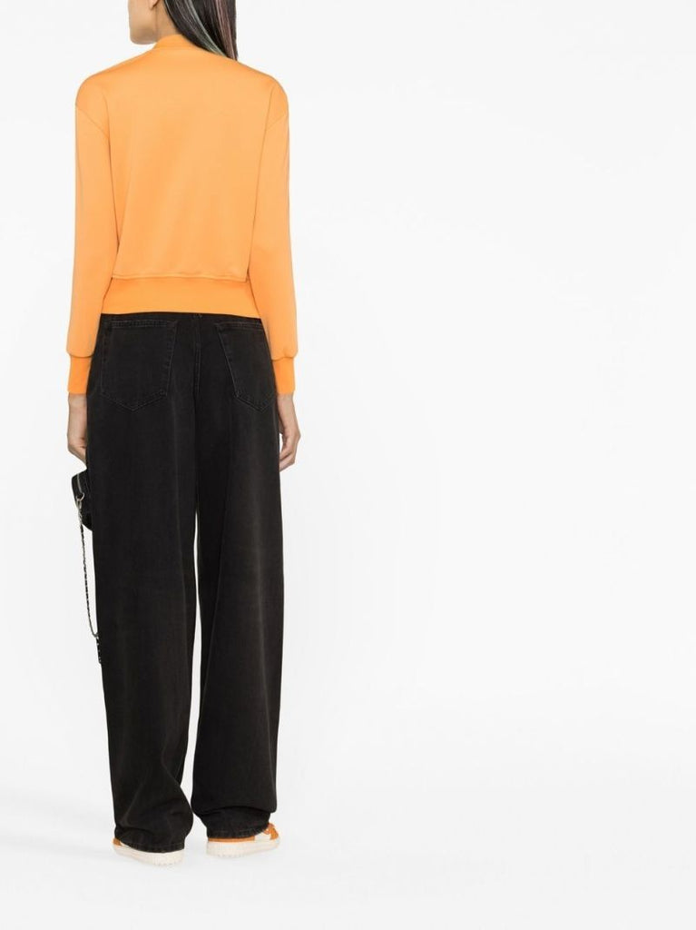 Orange Logo Print Track Jacket
