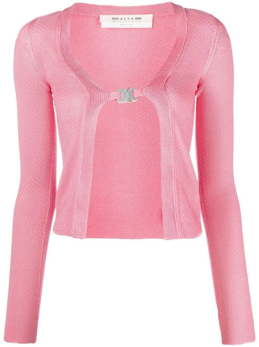 Pink Buckle Detail Cardigan