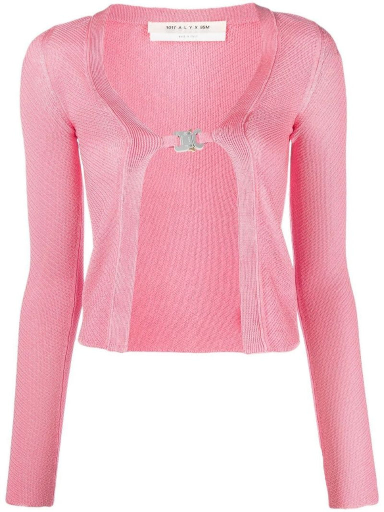 Pink Buckle Detail Cardigan